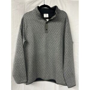 Redmond Clothing Outfitters Quilted Pullover Gray Button Up Mens Size M